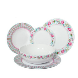 Σερβίτσιο φαγητού πορσελάνης σετ 20τμχ. Roses Christinholm Porcelain
