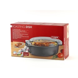 Γάστρα αντικολλητική με Pyrex καπάκι 40x21 Keystone